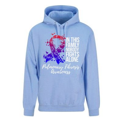 Family Support Pulmonary Fibrosis Awareness Gift Unisex Surf Hoodie