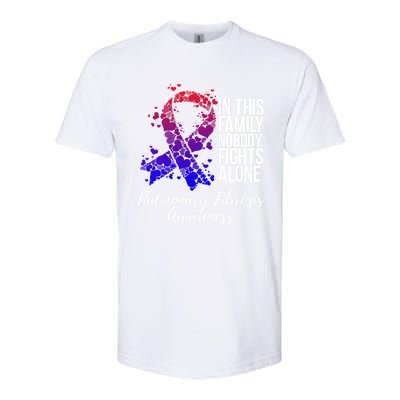 Family Support Pulmonary Fibrosis Awareness Gift Softstyle CVC T-Shirt