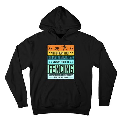 Fencing Sport Pun Hoodie