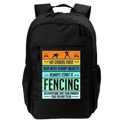 Fencing Sport Pun Daily Commute Backpack