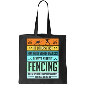 Fencing Sport Pun Tote Bag