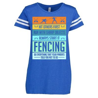 Fencing Sport Pun Enza Ladies Jersey Football T-Shirt