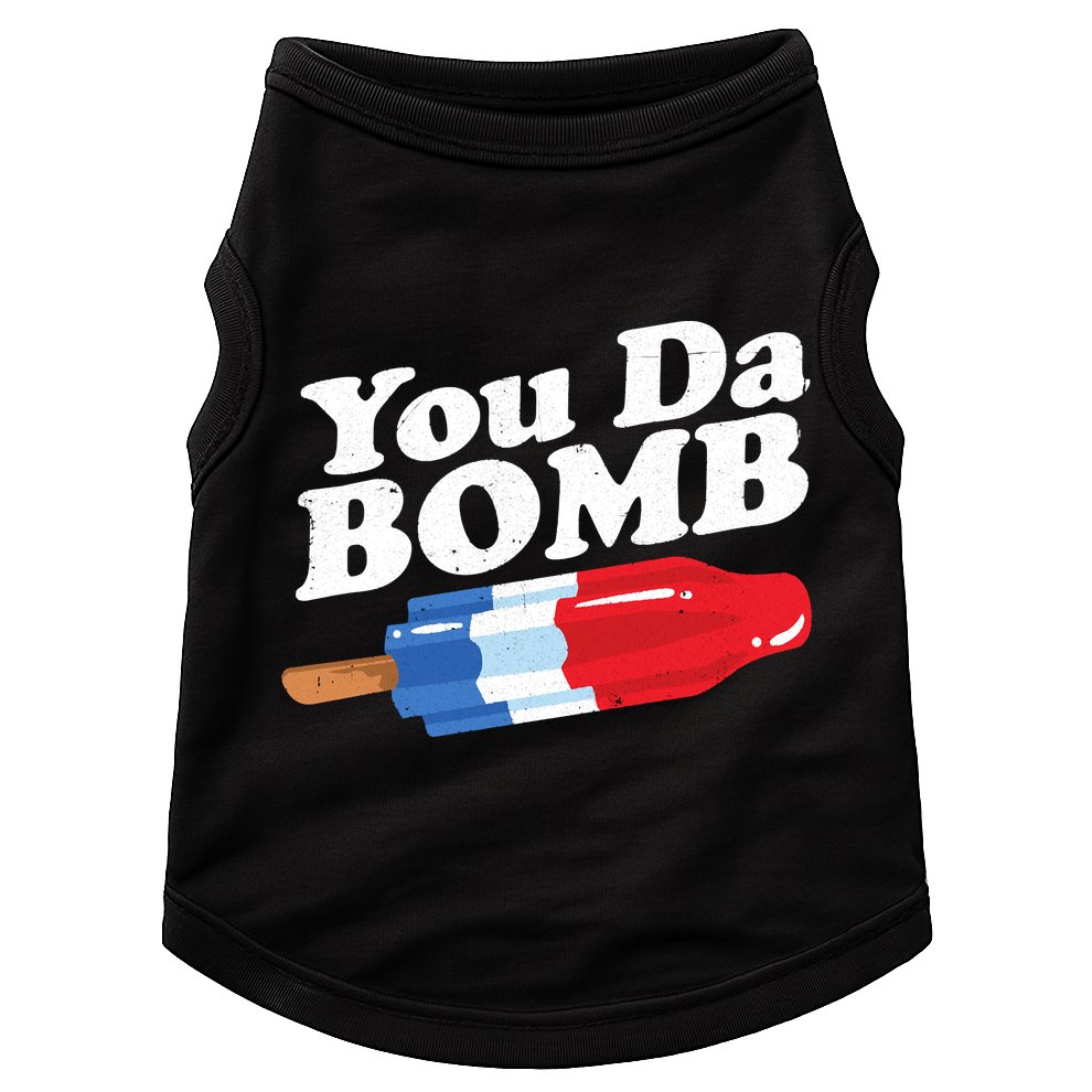 Funny Summer Popsicle Pop Retro You Da Bomb 80's Gift Doggie Tank