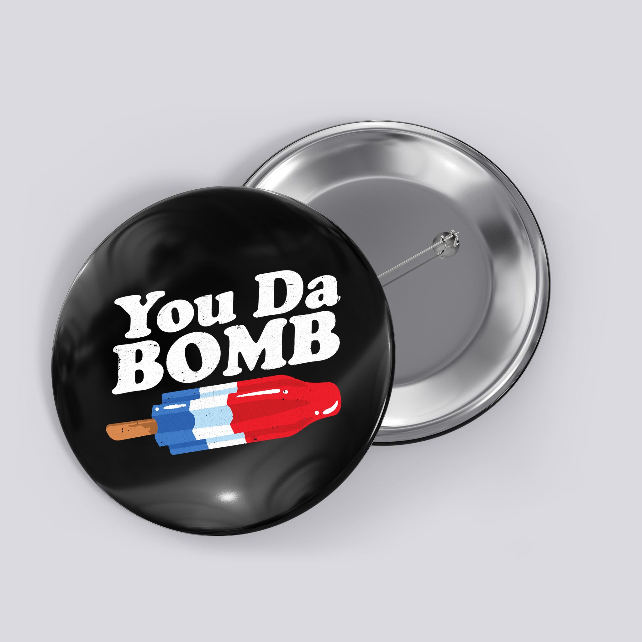 Funny Summer Popsicle Pop Retro You Da Bomb 80's Gift Button