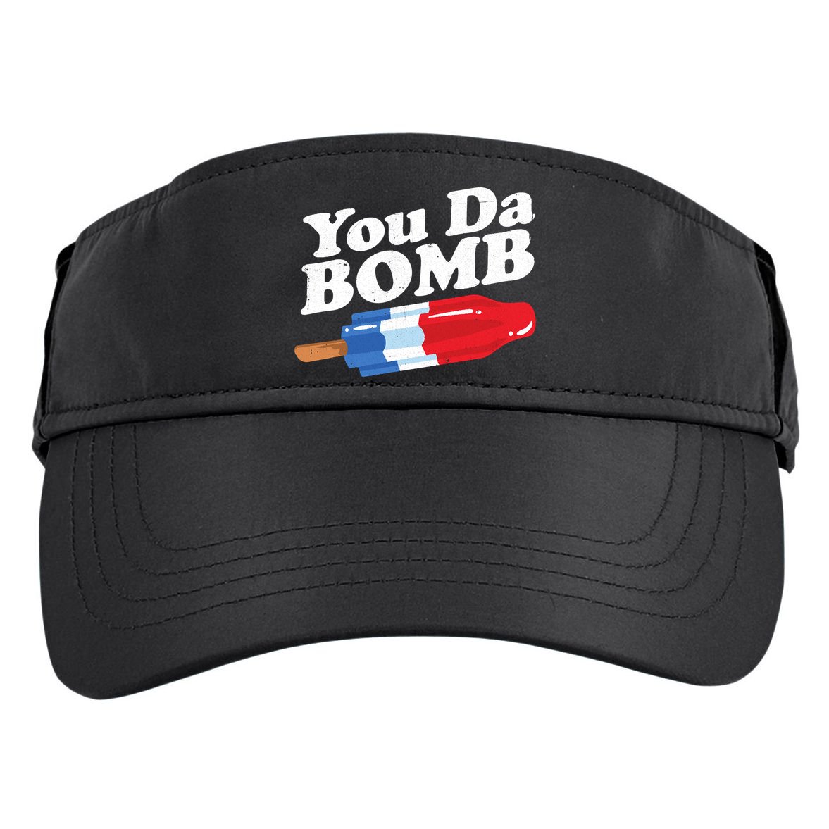 Funny Summer Popsicle Pop Retro You Da Bomb 80's Gift Adult Drive Performance Visor
