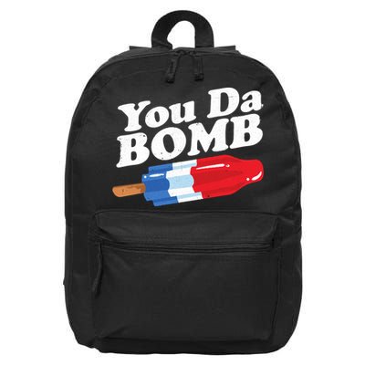 Funny Summer Popsicle Pop Retro You Da Bomb 80's Gift 16 in Basic Backpack
