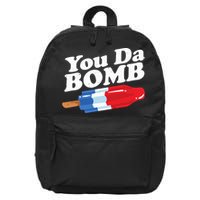 Funny Summer Popsicle Pop Retro You Da Bomb 80's Gift 16 in Basic Backpack
