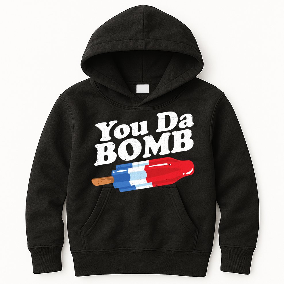 Funny Summer Popsicle Pop Retro You Da Bomb 80's Gift Kids Hoodie