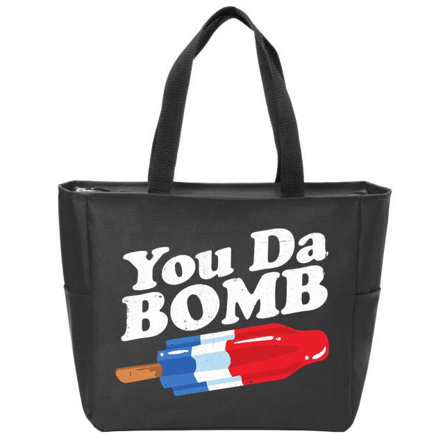 Funny Summer Popsicle Pop Retro You Da Bomb 80's Gift Zip Tote Bag