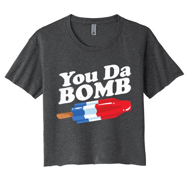 Funny Summer Popsicle Pop Retro You Da Bomb 80's Gift Crop Top