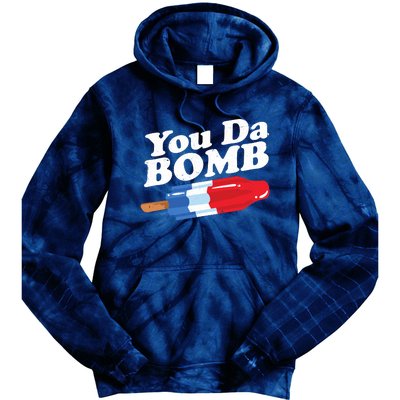 Funny Summer Popsicle Pop Retro You Da Bomb 80's Gift Tie Dye Hoodie