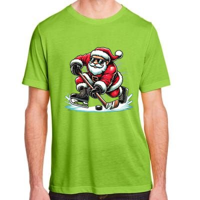 Funny Santa Playing Ice Hockey Lovers Christmas Meaningful Gift Adult ChromaSoft Performance T-Shirt