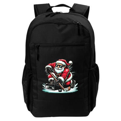 Funny Santa Playing Ice Hockey Lovers Christmas Meaningful Gift Backpack