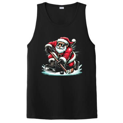 Funny Santa Playing Ice Hockey Lovers Christmas Meaningful Gift PosiCharge Competitor Tank