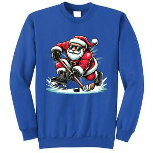 Funny Santa Playing Ice Hockey Lovers Christmas Meaningful Gift Sweatshirt