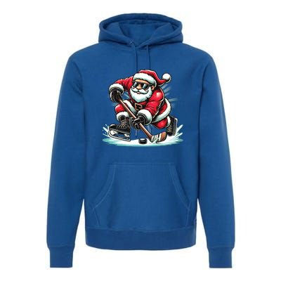 Funny Santa Playing Ice Hockey Lovers Christmas Meaningful Gift Premium Hoodie