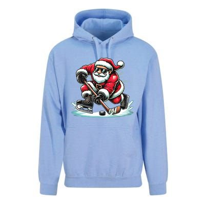 Funny Santa Playing Ice Hockey Lovers Christmas Meaningful Gift Unisex Surf Hoodie