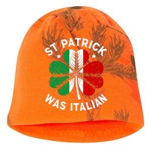 Funny St Patrick Was Italian St PatrickS Day Kati - Camo Knit Beanie