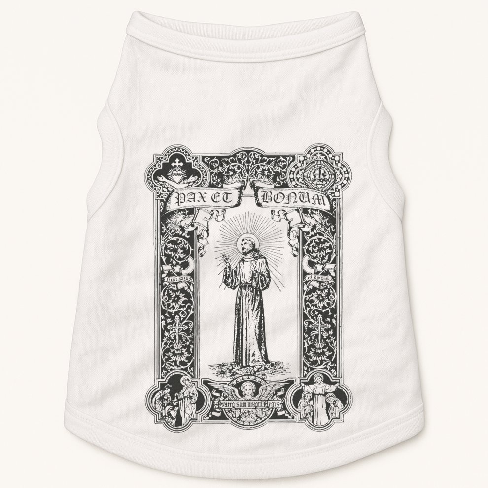Franciscan Spirituality Pax Et Bonum St Francis Of Assisi Doggie Tank
