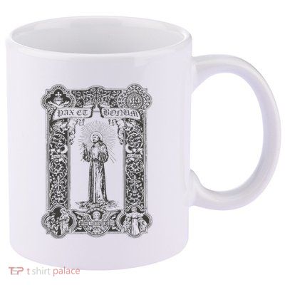 Franciscan Spirituality Pax Et Bonum St Francis Of Assisi 11oz C Handle Ceramic Mug