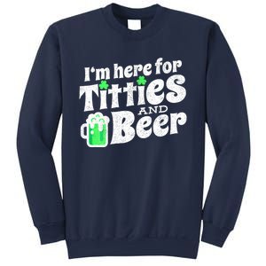 Funny St Patricks Day Titties And Beer Gift Sweatshirt