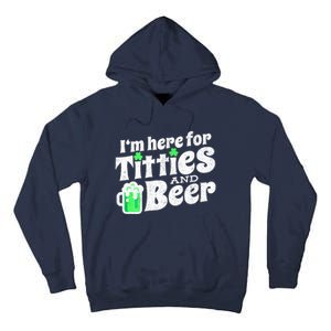 Funny St Patricks Day Titties And Beer Gift Tall Hoodie