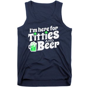 Funny St Patricks Day Titties And Beer Gift Tank Top