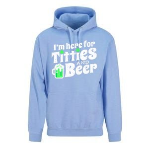 Funny St Patricks Day Titties And Beer Gift Unisex Surf Hoodie