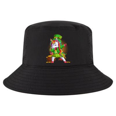 Funny St Patricks Dabbing Leprechaun Rainbow Unicorn Cool Comfort Performance Bucket Hat