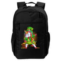 Funny St Patricks Dabbing Leprechaun Rainbow Unicorn Backpack