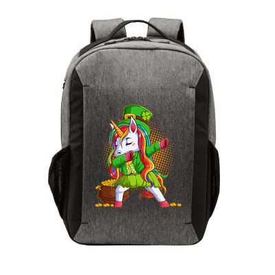 Funny St Patricks Dabbing Leprechaun Rainbow Unicorn Vector Backpack