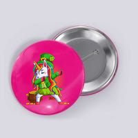 Funny St Patricks Dabbing Leprechaun Rainbow Unicorn Button