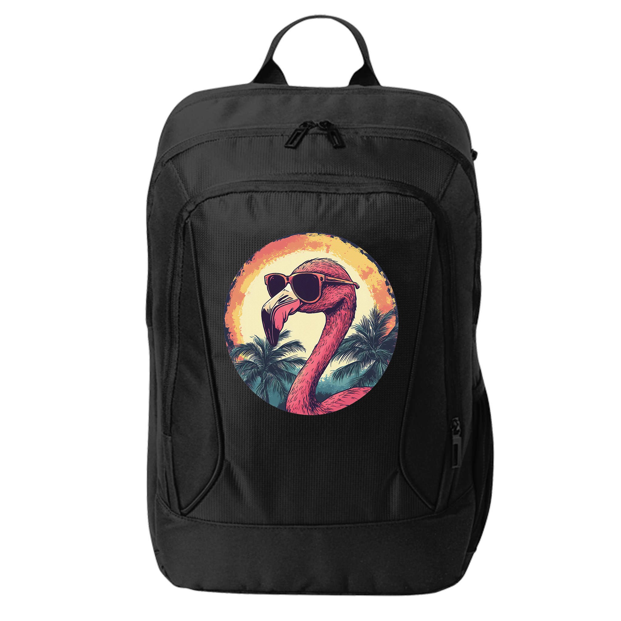 Flamingo Sunglasses Palm Tree Beach Gift City Backpack