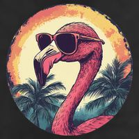 Flamingo Sunglasses Palm Tree Beach Gift Adult Drive Performance Visor