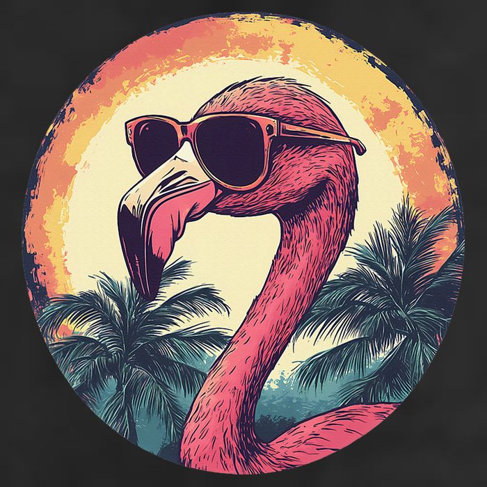 Flamingo Sunglasses Palm Tree Beach Gift Adult Drive Performance Visor