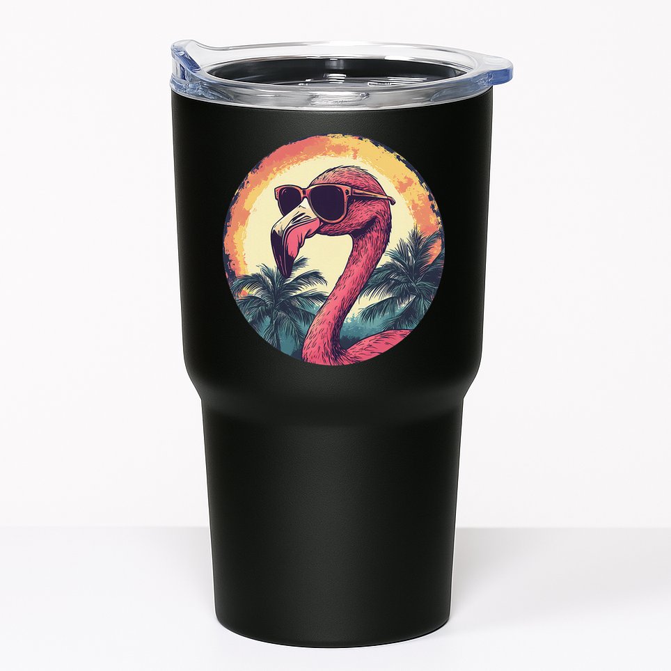 Flamingo Sunglasses Palm Tree Beach Gift Tumbler