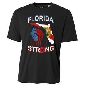 Florida Strong Pride Support Floridians Florida Flag Cooling Performance Crew T-Shirt