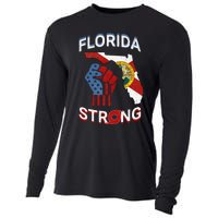 Florida Strong Pride Support Floridians Florida Flag Cooling Performance Long Sleeve Crew