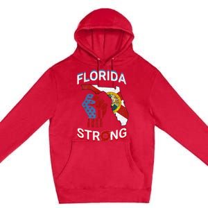 Florida Strong Pride Support Floridians Florida Flag Premium Pullover Hoodie