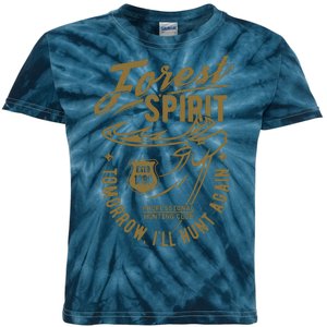 Forest Spirit Professional Hunting Club Tomorrow I'll Hunt Again Kids Tie-Dye T-Shirt