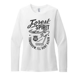 Forest Spirit Professional Hunting Club Tomorrow I'll Hunt Again Womens CVC Long Sleeve Shirt