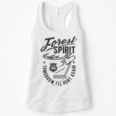 Forest Spirit Professional Hunting Club Tomorrow I'll Hunt Again Womens Tank Top