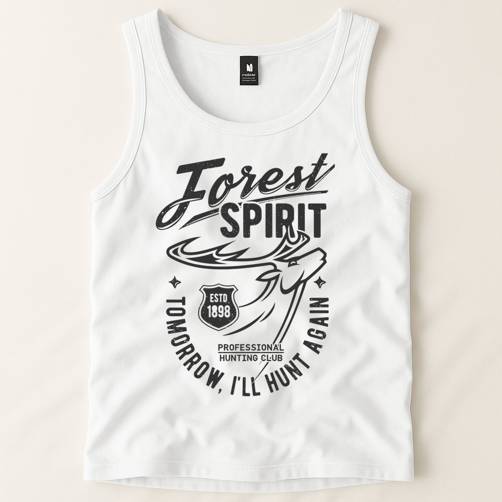 Forest Spirit Professional Hunting Club Tomorrow I'll Hunt Again Tank Top