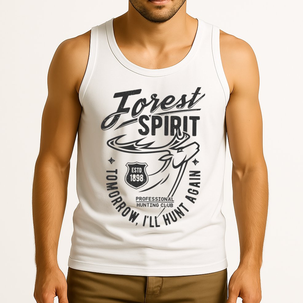 Forest Spirit Professional Hunting Club Tomorrow I'll Hunt Again Tank Top