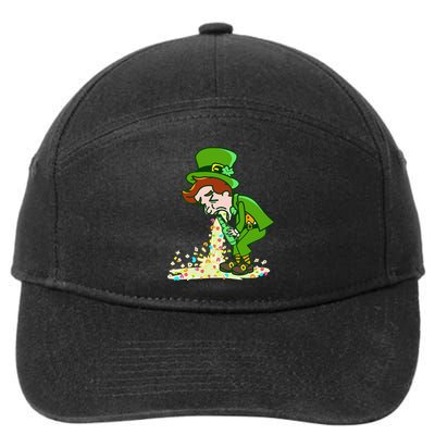Funny St Patricks Day Leprechaun Shamrock Pattys Day Party 7-Panel Snapback Hat
