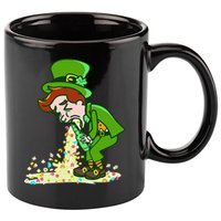Funny St Patricks Day Leprechaun Shamrock Pattys Day Party 11oz C Handle Ceramic Mug