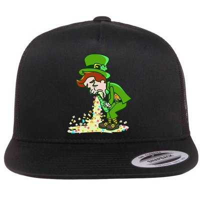 Funny St Patricks Day Leprechaun Shamrock Pattys Day Party Flatbill Hat