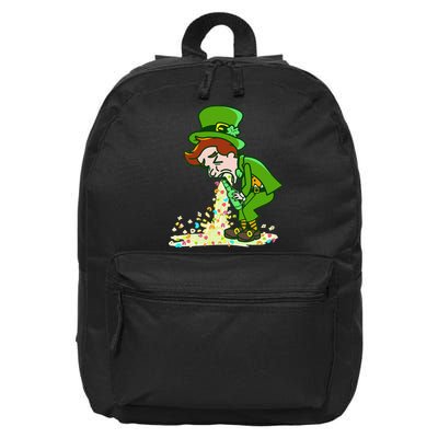 Funny St Patricks Day Leprechaun Shamrock Pattys Day Party 16 in Basic Backpack