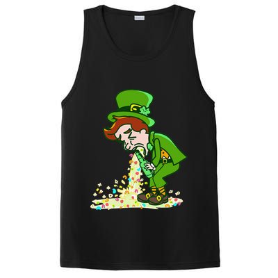 Funny St Patricks Day Leprechaun Shamrock Pattys Day Party PosiCharge Competitor Tank