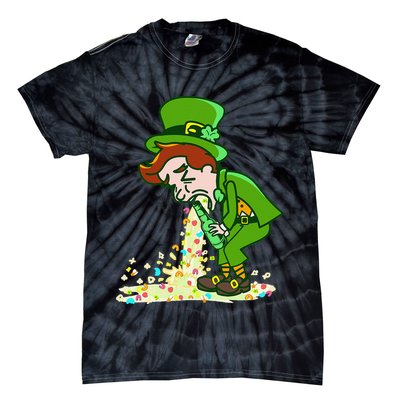 Funny St Patricks Day Leprechaun Shamrock Pattys Day Party Tie-Dye T-Shirt